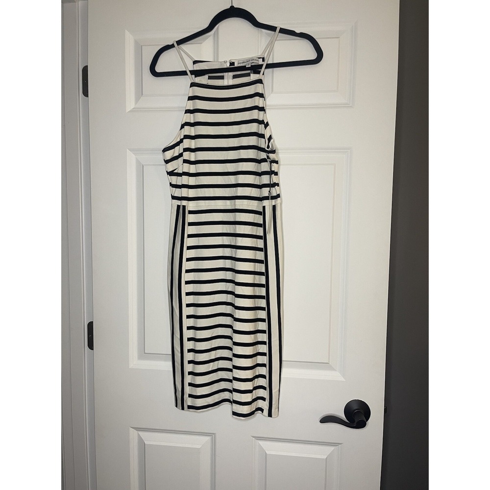 Cupcakes And Cashmere Elliott Striped Halter Neck Bodycon Dress Medium Nwt 98.00